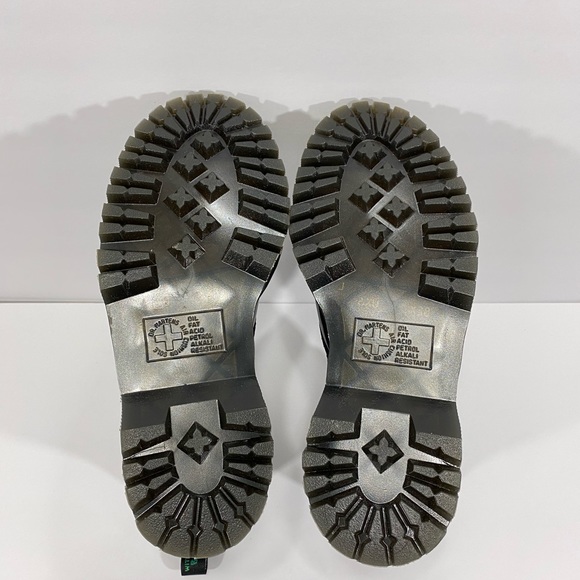 NEW DR MARTENS 1460 GS SMOOTH MOD BOOTS (BLACK/GREEN - Picture 8 of 9